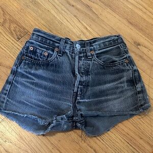 Levi's 501 Dark Wash Jean Shorts